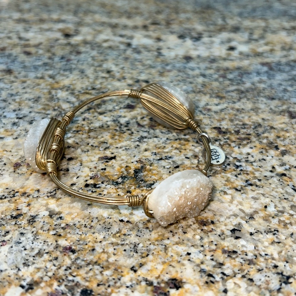 Bourbon and bowties Gold stone bracelet